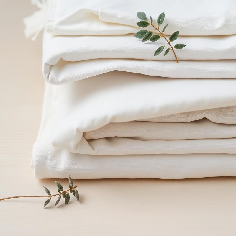 Linge de maison plié soigneusement